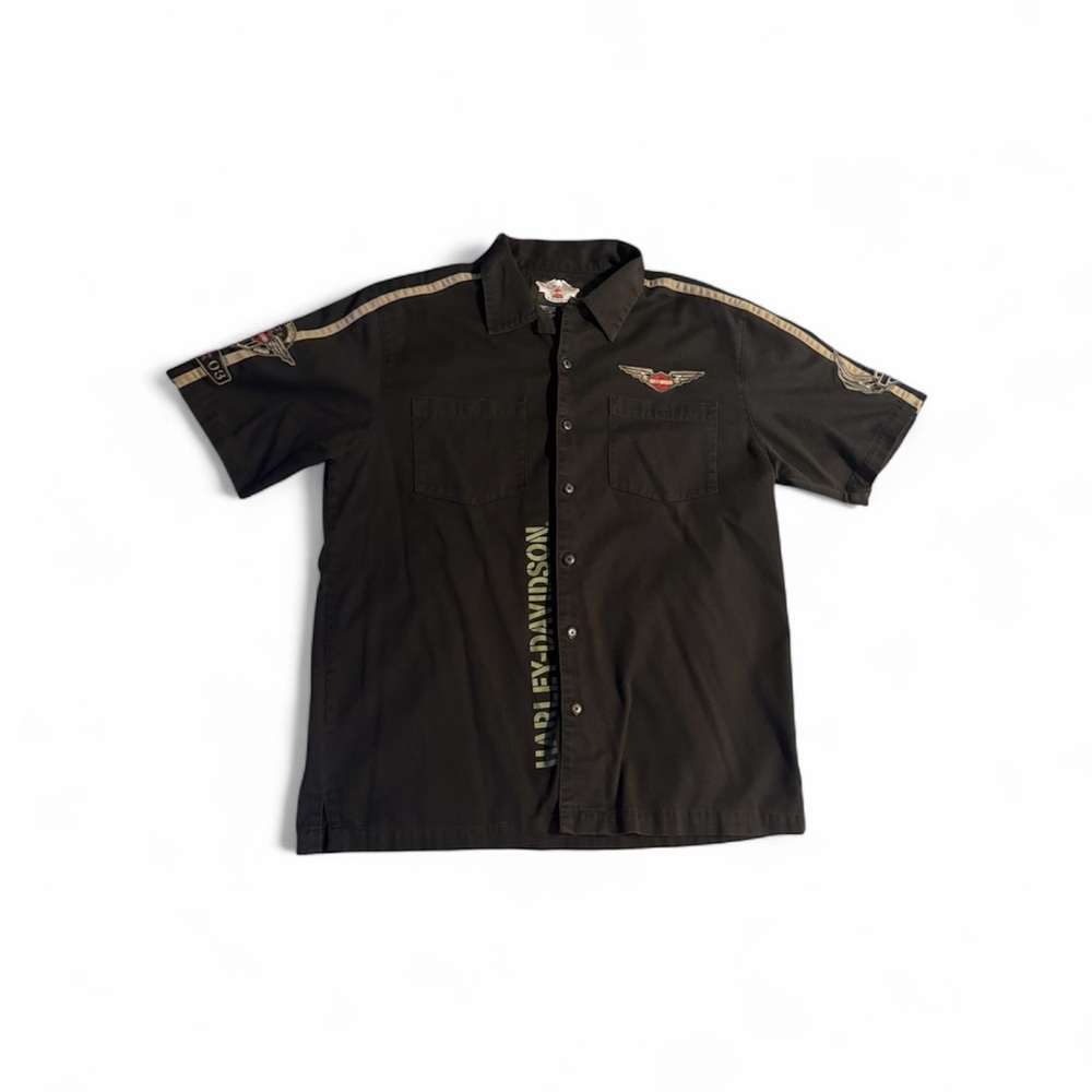 Harley-Davidson Black Casual Button Down Shirt